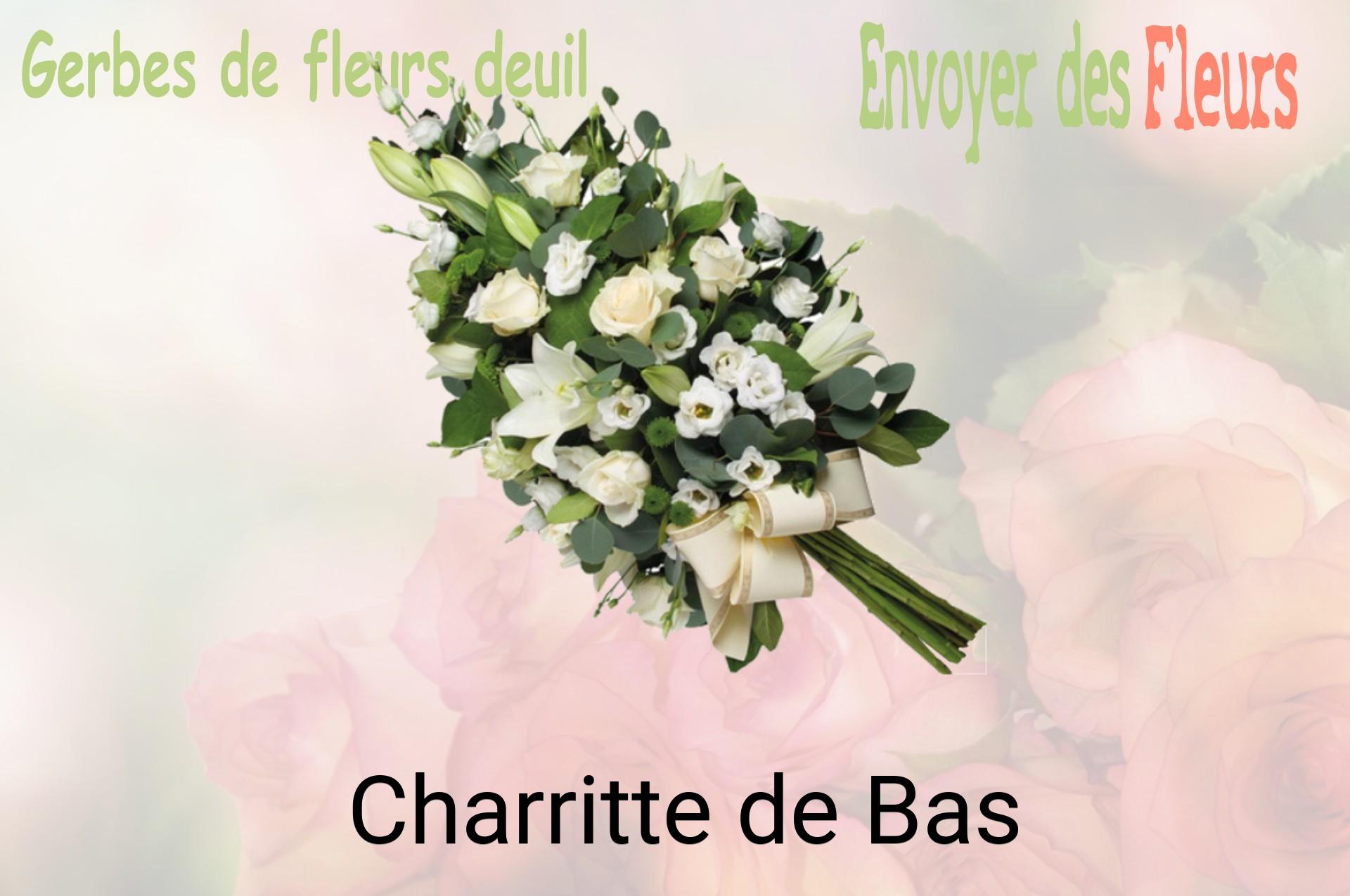 Gerbe de fleurs de deuil livrée à Charritte-de-Bas